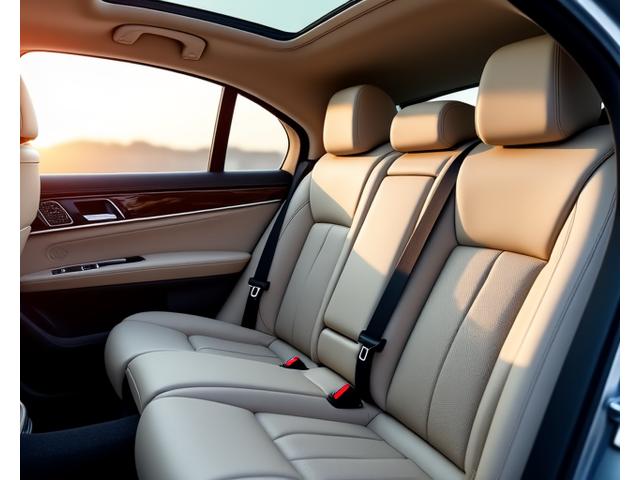 BMW 7er Serie Interieur mit Person auf Massagesitz und Privacy-Glass.